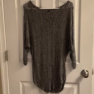 Express Gray Knit Women's Dolman Sleeve Sweater